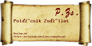 Polácsik Zsüliet névjegykártya